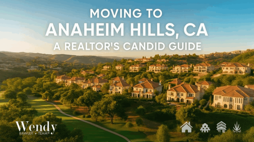 Anaheim Hills Real Estate homes with hillside views at sunset – Moving to Anaheim Hills, CA Realtor’s Guide
