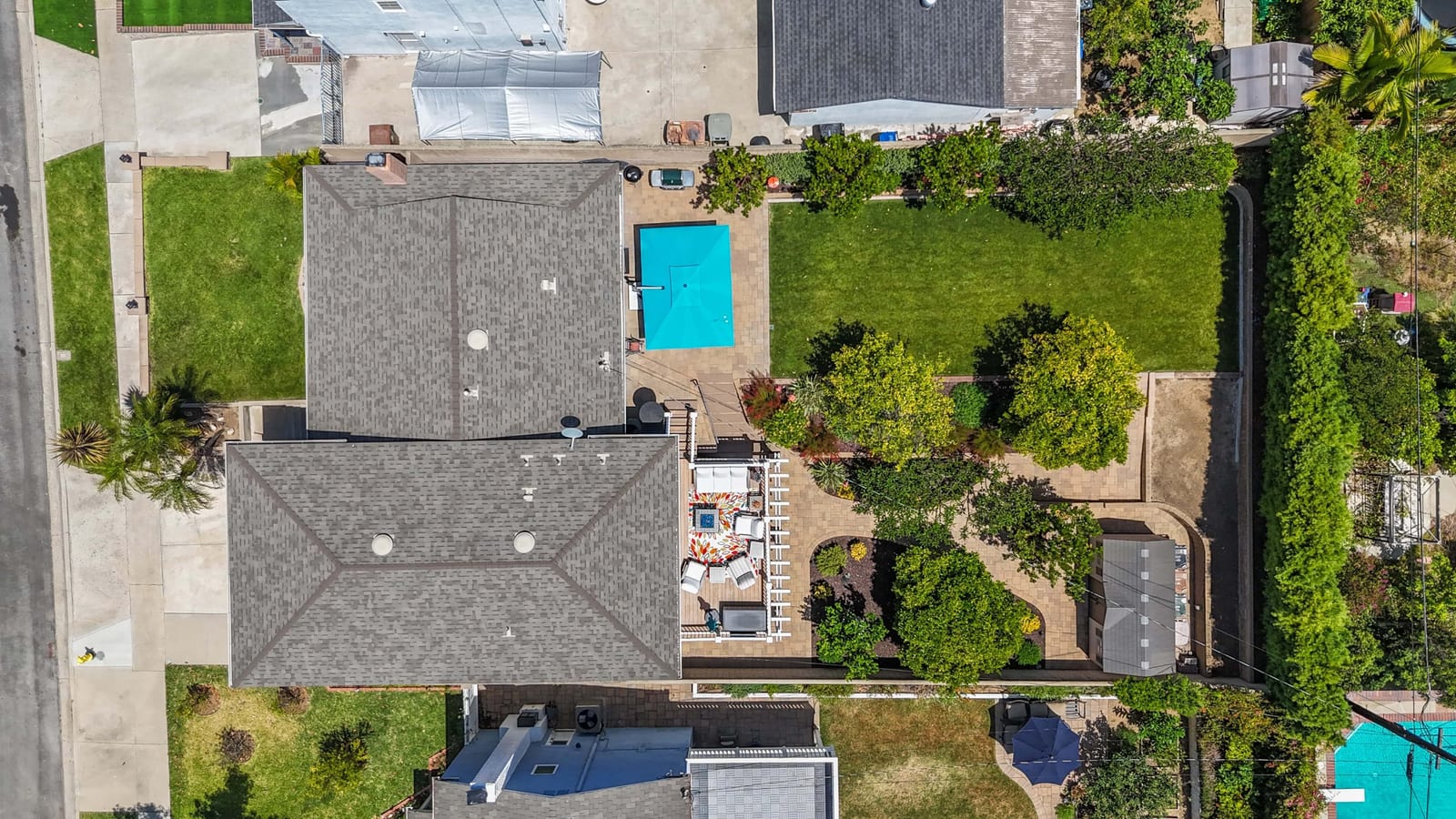 4102 Denver Avenue Yorba Linda aerial view