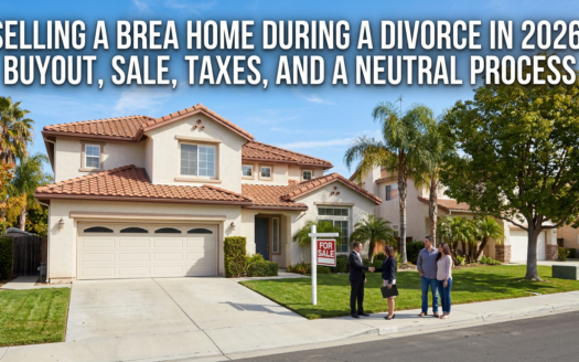Selling a Brea Home During a Divorce in 2026: Buyout, Sale, Taxes, and a Neutral Process