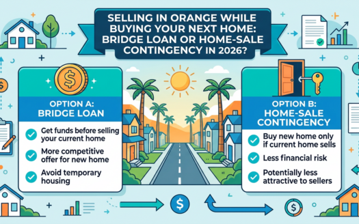 An Orange move-up buyer weighing a bridge loan versus selling first under the conforming loan limit
