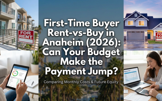 First-Time Buyer Rent-vs-Buy in Anaheim (2026): Can Your Budget Make the Payment Jump?