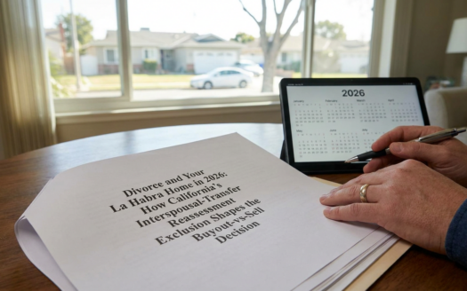 Divorce and Your La Habra Home in 2026: How California's Interspousal-Transfer Reassessment Exclusion Shapes the Buyout-vs-Se