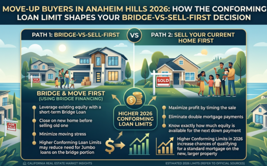 Move-Up Buyers in Anaheim Hills 2026: How the Conforming Loan Limit Shapes Your Bridge-vs-Sell-First Decision